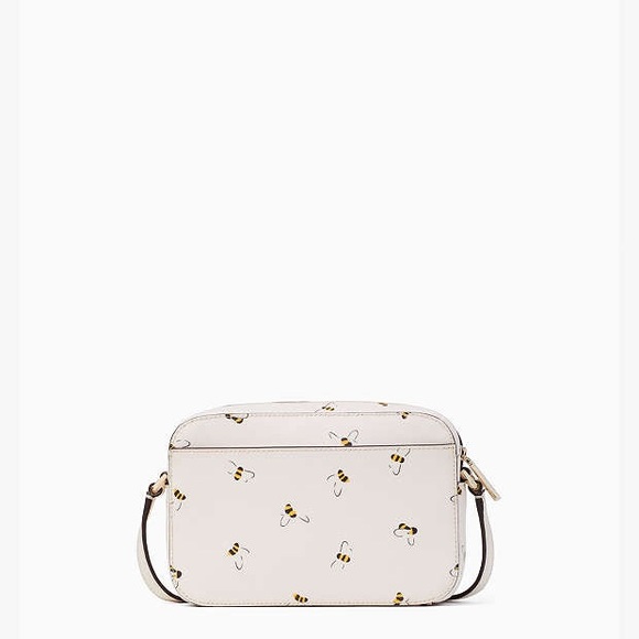 ♠️kate spade Staci Honey Bee Saffiano Leather Mini Camera Crossbody, Parchment - Picture 5 of 14